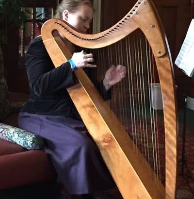 Because I am dyslexic: Dr. Alta Graham playing celtic harp